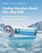 Compact Handheld Fan — Rechargeable Portable Cooling