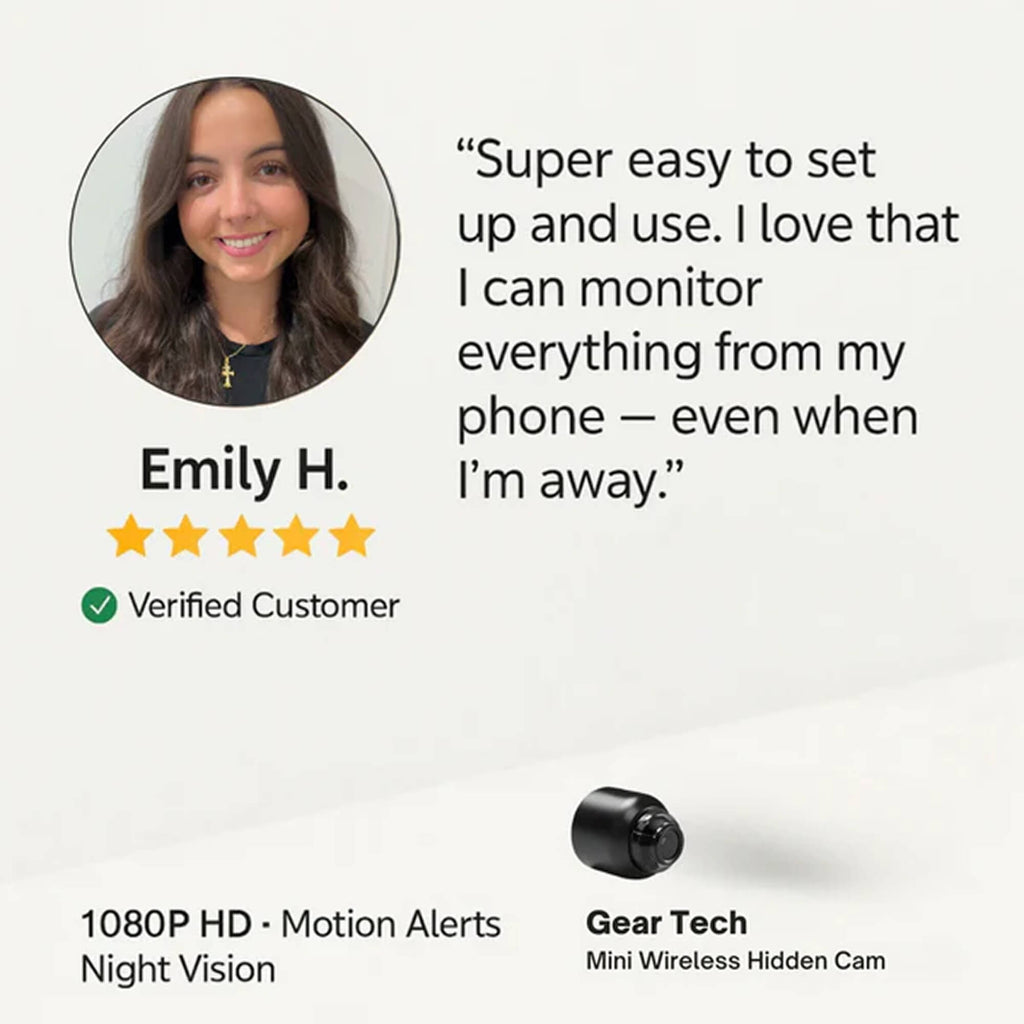 Compact Wireless Security Camera System with 1080P Clarity | Discreet Home Monitoring for Peace of Mind