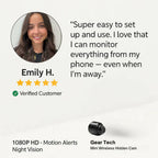 Compact Wireless Security Camera System with 1080P Clarity | Discreet Home Monitoring for Peace of Mind