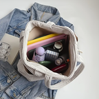 Corduroy Tote Bag with Ribbed Texture & Spacious Design | Versatile Accessory for Everyday Use