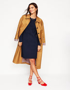 Long-Sleeve Ottoman Jersey Shift Dress