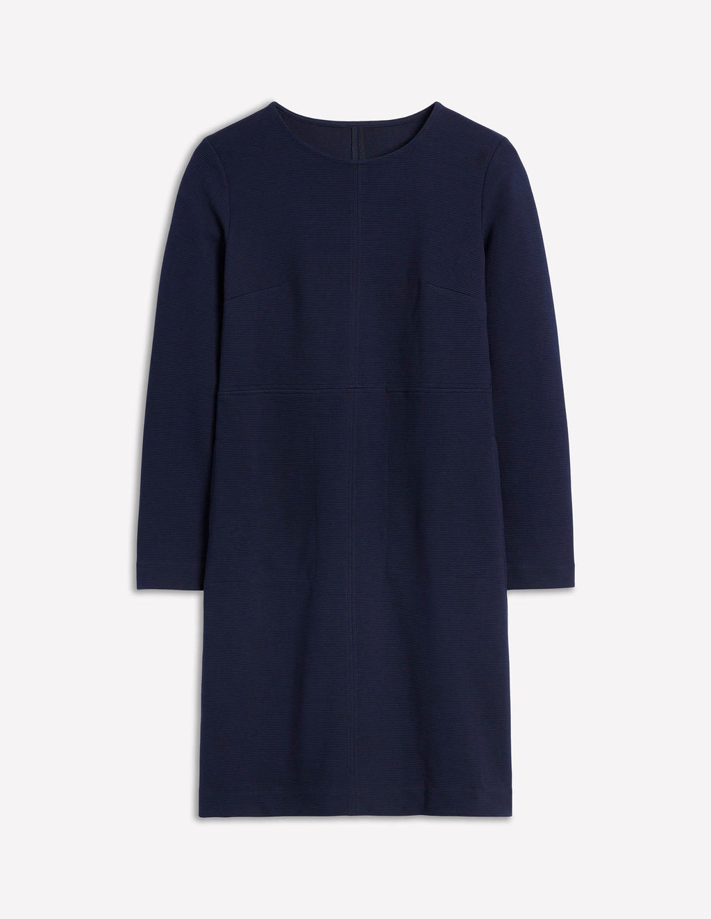 Long-Sleeve Ottoman Jersey Shift Dress