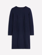 Long-Sleeve Ottoman Jersey Shift Dress