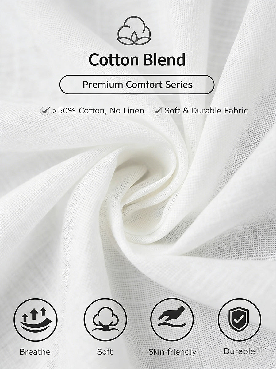 Cotton Blend Capri Pants for Women with Elastic Waistband | Lightweight Comfort for Everyday Wear