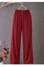 Cotton Linen Wide Leg Pants with Elastic Waistband | Breathable Comfort for Everyday Style