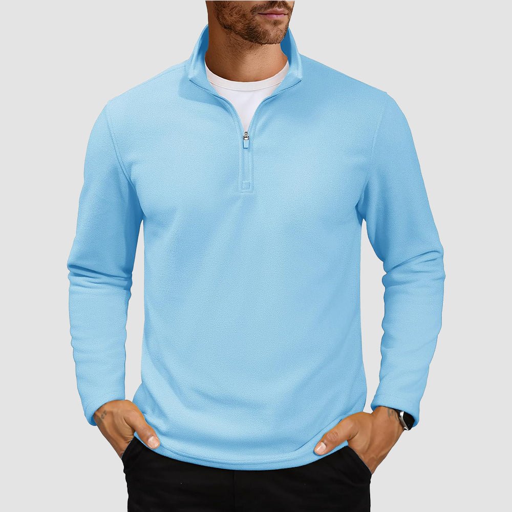 Cozy Collection | Men's Quarter Zip Pullover with Super Soft Fleece | Lightweight Design for All-Season Comfort 11