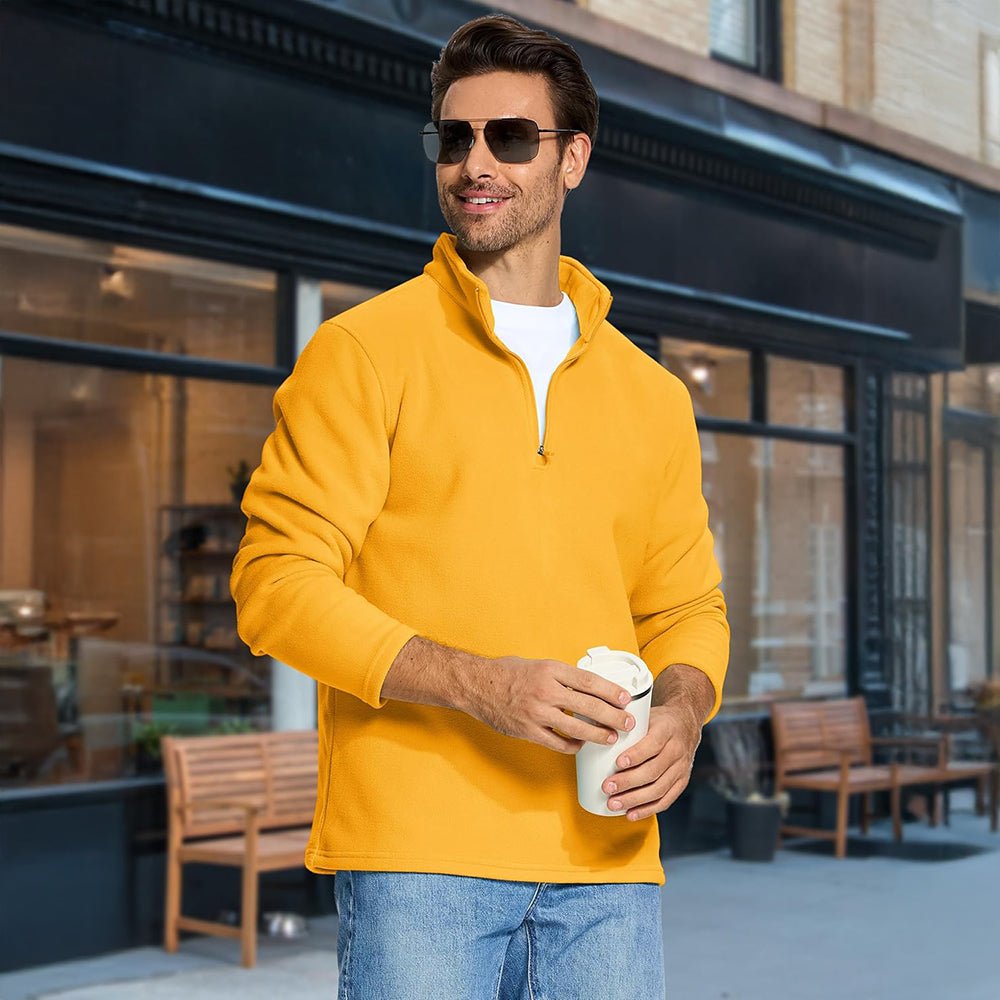 Cozy Collection | Men's Quarter Zip Pullover with Super Soft Fleece | Lightweight Design for All-Season Comfort 4