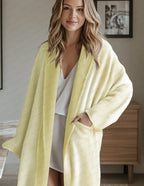 Cozy Knit Fleece Robe – Soft and Warm Dressing Gown with Two...