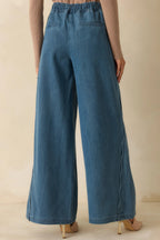 Women's Curve Appeal Medium Wash Scalloped Edge Wide Leg Jeans | 100% Cotton 5