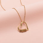 Heart pendant necklace detail