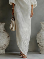 Women's Dress with Asymmetrical Hem & Side Pockets – Stylish...
