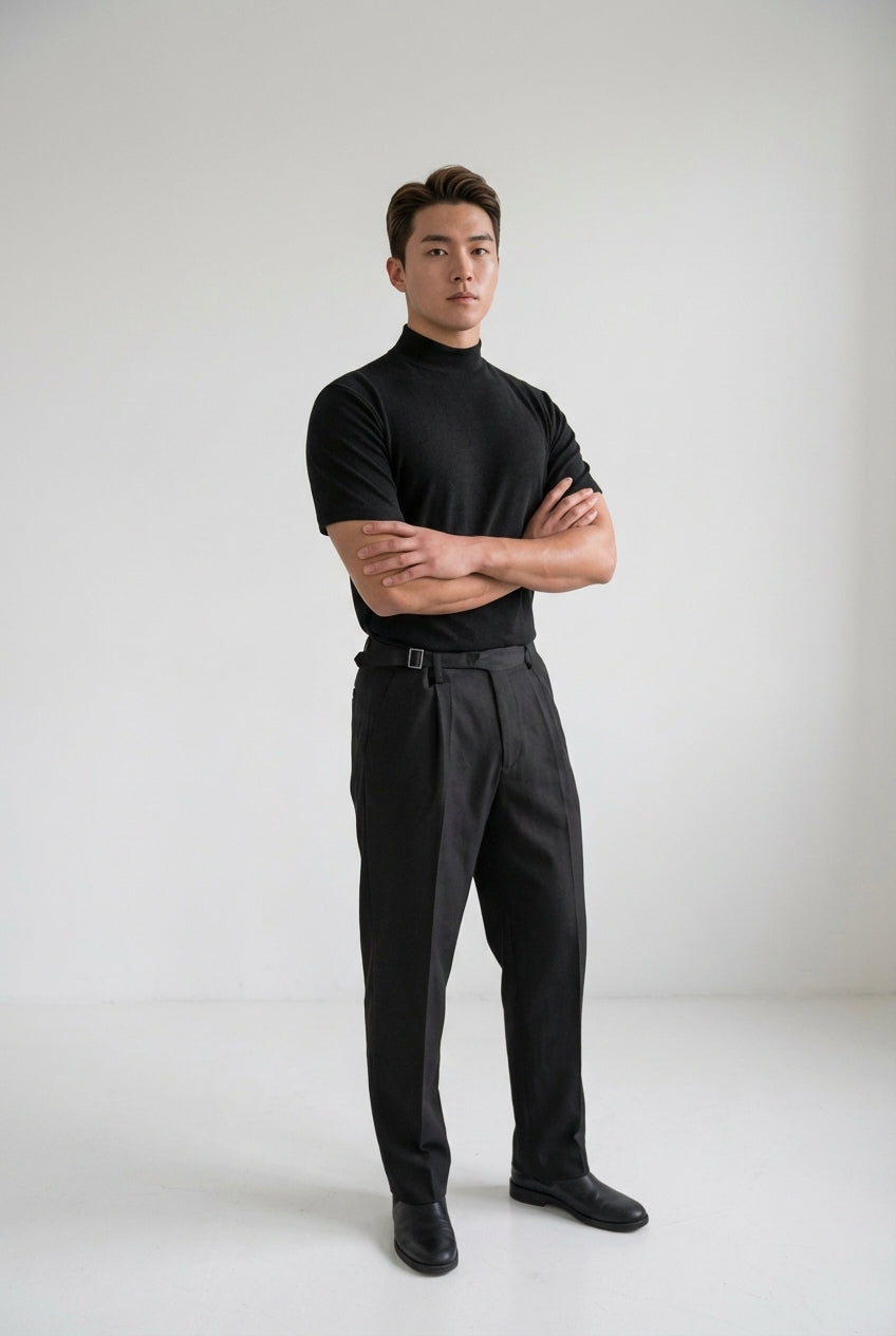 Dario Mell | Basic High Neck T-Shirt