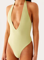 Women's Delia Collection | One Piece Swimsuit with Low V Neckline | Stylish Beachwear for Flattering Fit | One piece swi 4