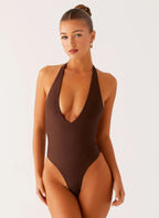 Women's Delia Collection | One Piece Swimsuit with Low V Neckline | Stylish and Comfortable Bathing Suit for Poolside Lo 0