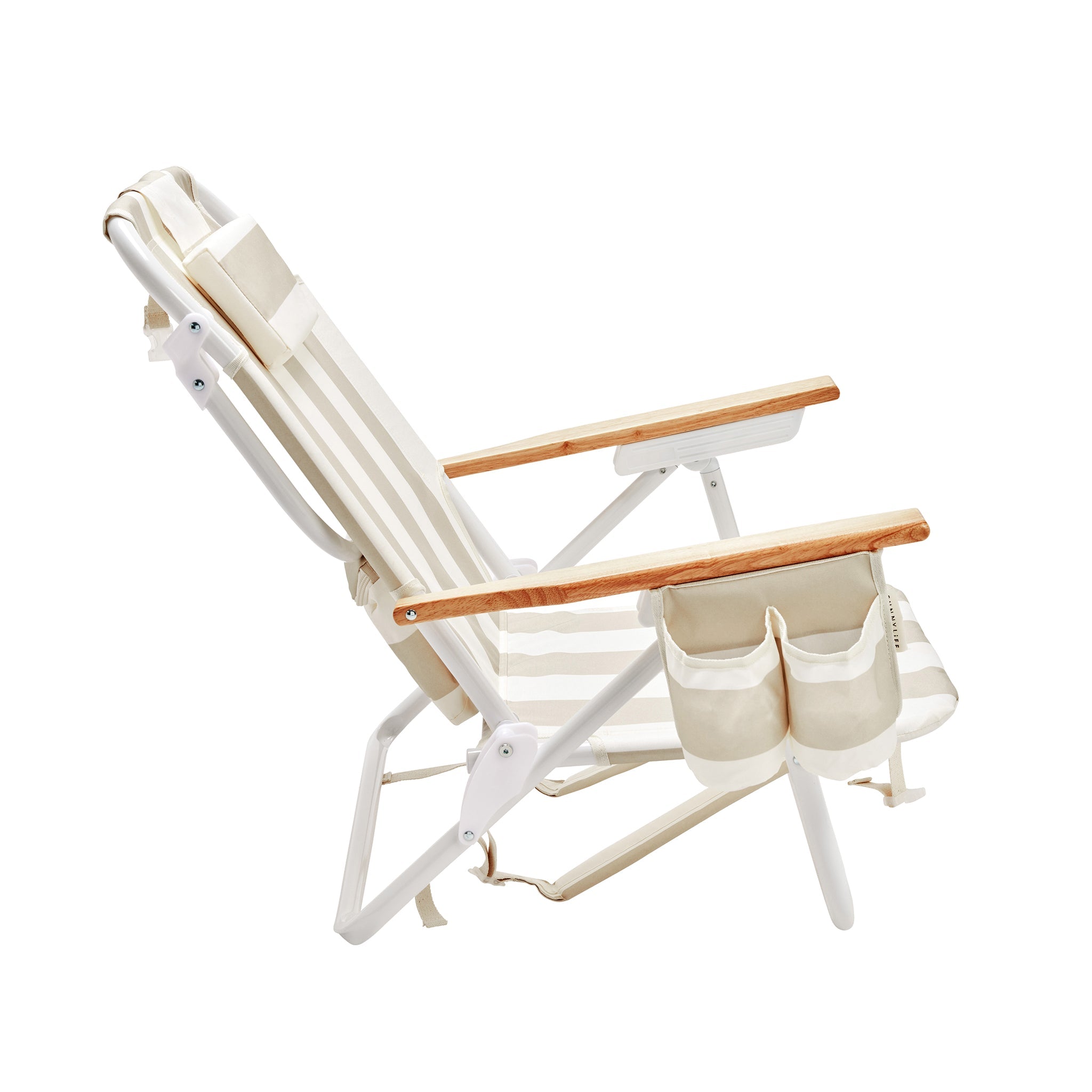 Deluxe Beach Chair with Adjustable Recline & Cooler Pocket | Comfortable Backpack Beach Chair for Outdoor Relaxation