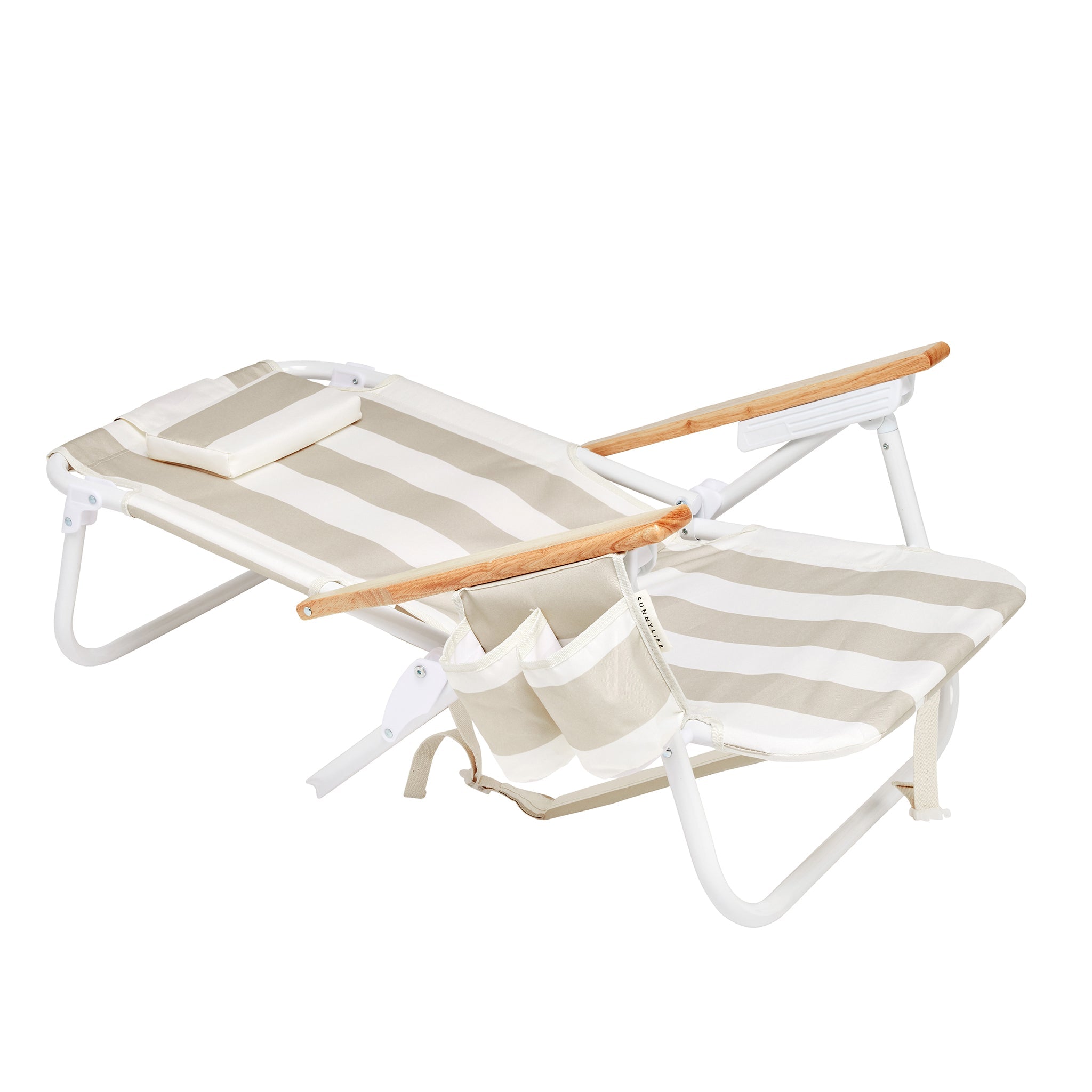 Deluxe Beach Chair with Adjustable Recline & Cooler Pocket | Comfortable Backpack Beach Chair for Outdoor Relaxation