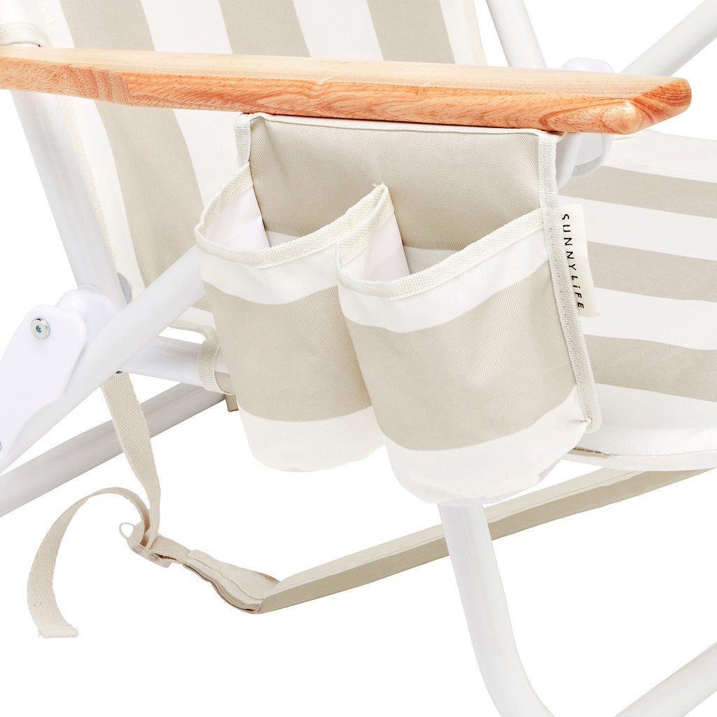 Deluxe Beach Chair with Adjustable Recline & Cooler Pocket | Comfortable Backpack Beach Chair for Outdoor Relaxation