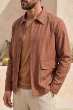 Diego Patch Pocket Tailored Jacket - Rust