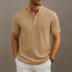 Donald | Avani Gossamer Linen Popover Shirt with Band Collar & Three-Button Placket – Elevated Warm-Weather Essential 0