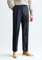 Women's Drawstring Coastal Trousers - Navy Blue 0
