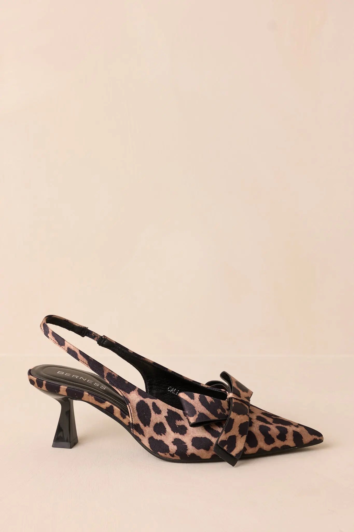 Women's Dreamy Gleam Leopard Print Slingback Kitten Heels | Heel Measures 2.25" in Height 0