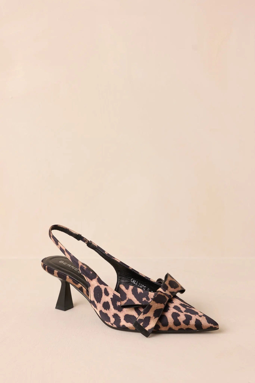 Women's Dreamy Gleam Leopard Print Slingback Kitten Heels | Heel Measures 2.25" in Height 1