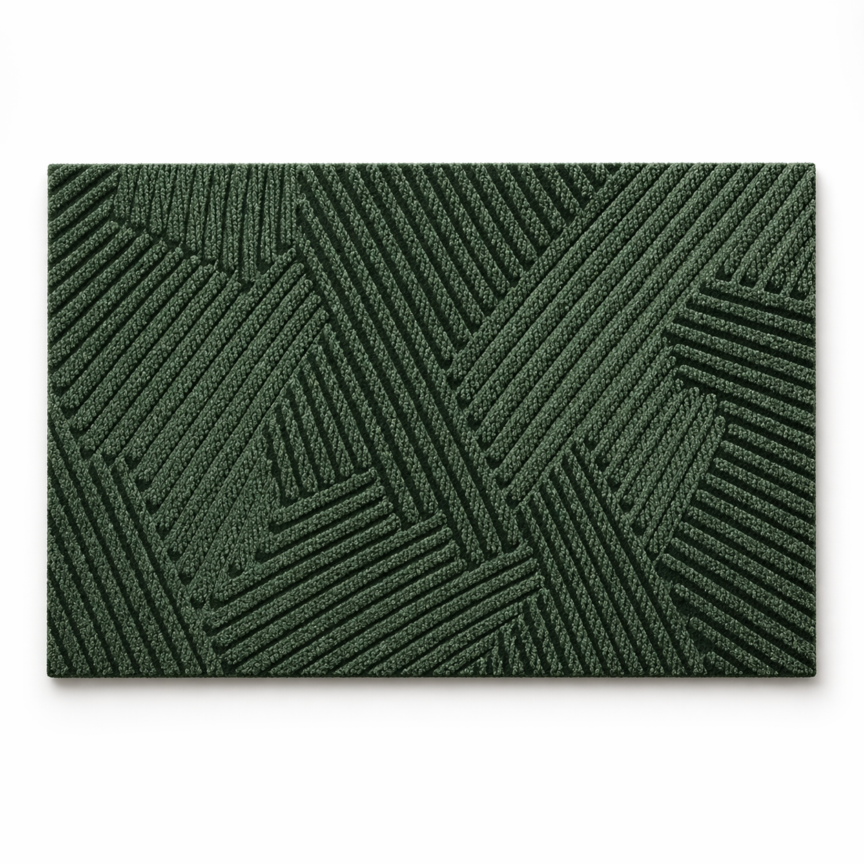 Green non-slip door mat