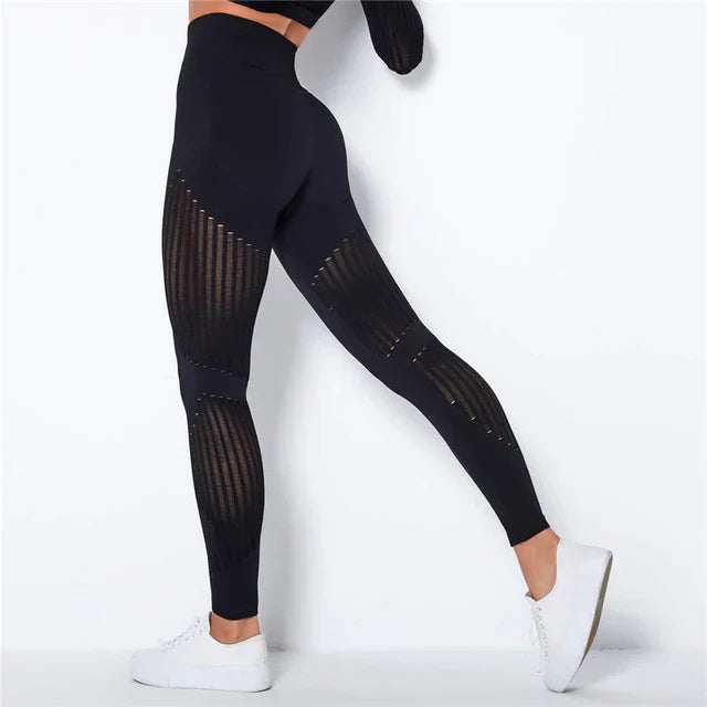 Dynamic Fit | High Waisted Gym Leggings with Tummy Control | Seamless Activewear for Enhanced Support