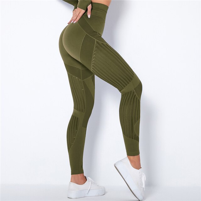 Dynamic Fit | High Waisted Gym Leggings with Tummy Control | Seamless Activewear for Enhanced Support