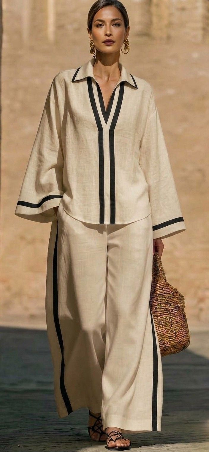 ÉRA Collection | Linen Set with Premium Knit Texture | Effortless Summer Chic for Everyday Style