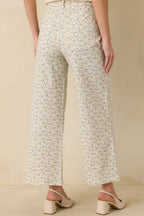 Women's Easy Moments Light Blue Floral Cotton Wide Leg Jeans | 97% Cotton & 3% Spandex 5