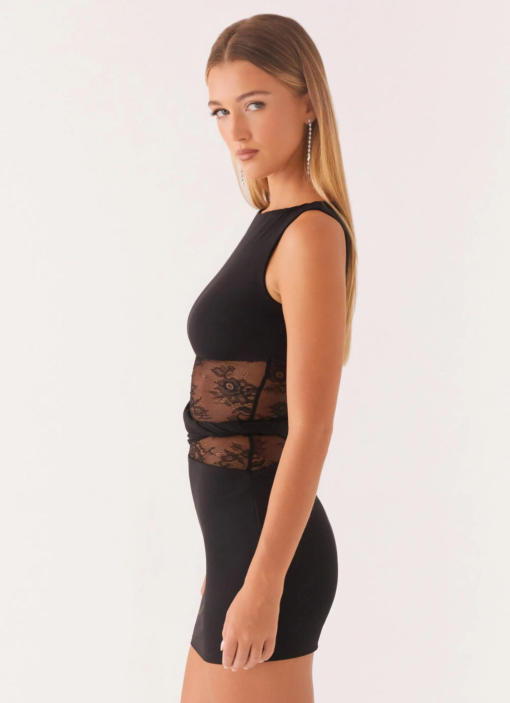 Women's Echo Collection | Women's Mini Dress with High Neckline & Twist Waist | Flattering Fit for Any Occasion | Mini l 2