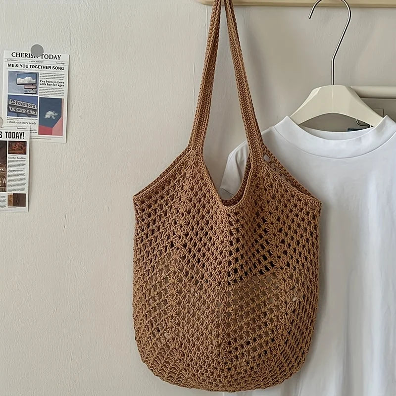 Eco Collection | Crochet Mesh Tote Bag with Lightweight Design | Versatile Carrying Solution for Everyday Use