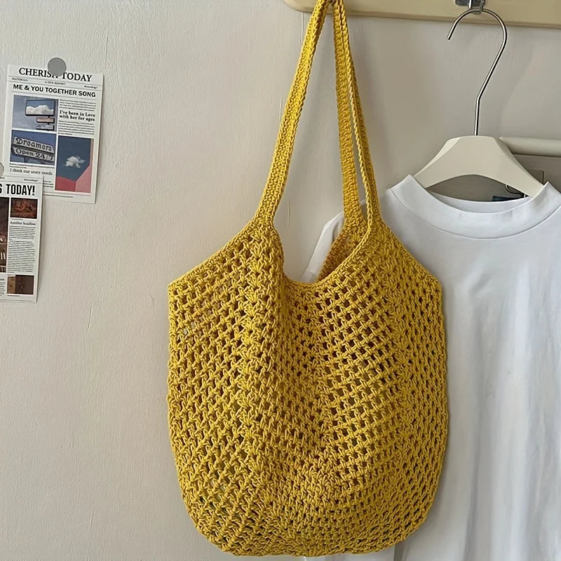 Eco Collection | Crochet Mesh Tote Bag with Lightweight Design | Versatile Carrying Solution for Everyday Use