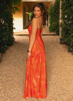 Women's Eden Collection | Strapless Maxi Dress with Semi-Sheer Chiffon Skirt | Elegant Evening Wear for Timeless Sophist 1