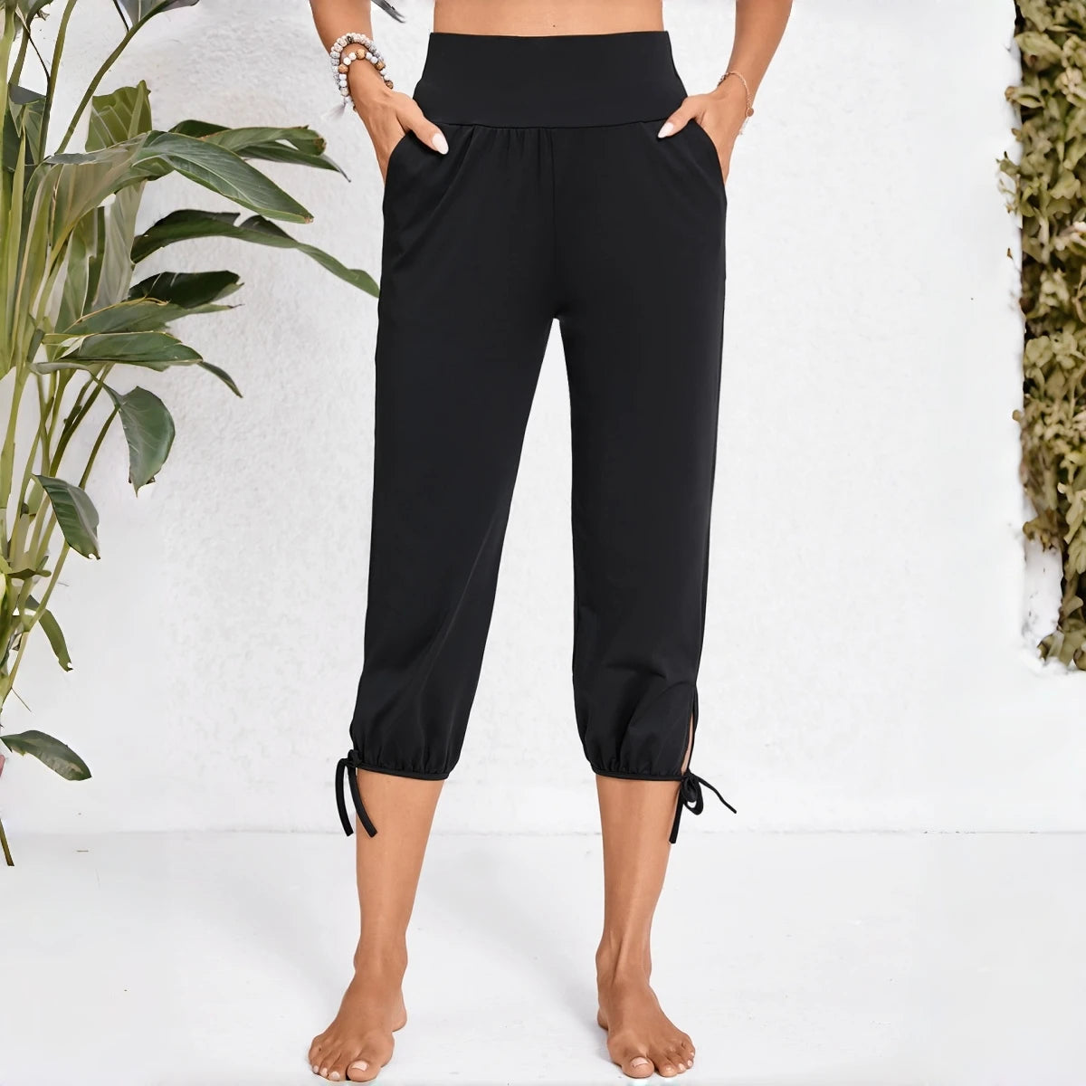 Effortless Style | Women's Linen Pants with High Waist Design | Breathable Casual Trousers for Warm Weather