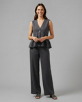 Elaine Collection | Two Piece Set with Wide-Leg Trousers & V-Neck Top | Effortless Style for Various Occasions