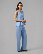 Elaine Collection | Two Piece Set with Wide-Leg Trousers & V-Neck Top | Effortless Style for Various Occasions