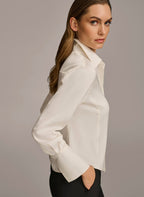 Women's Tailored Long-Sleeve Blouse — Elegant Top
