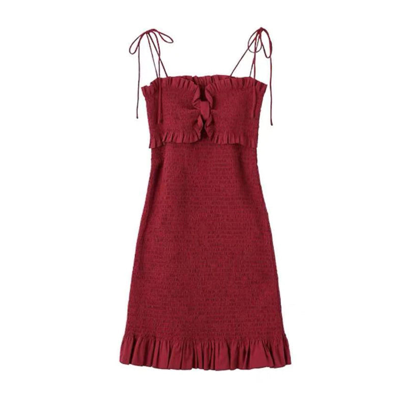 Elegant Bodycon Dress | Ruched Design with Spaghetti Straps for Effortless Style