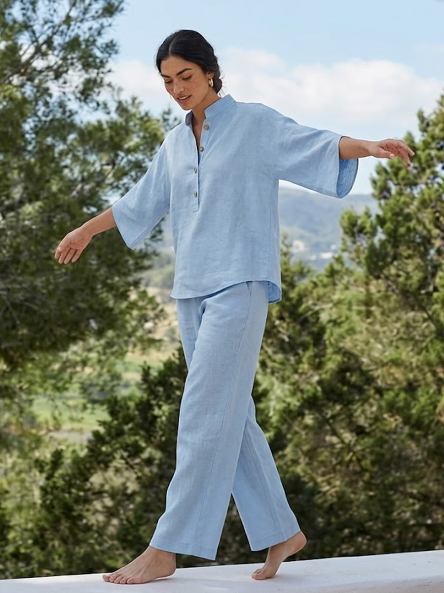 Elegant Casual Women's Two Piece Set with Batwing Sleeves | Comfortable Co-Ord Set for Effortless Style