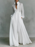 Long Sleeve Maxi Dress with Flowy Design – Effortless Style