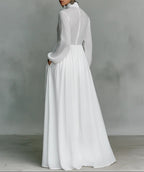 Long Sleeve Maxi Dress with Flowy Design – Effortless Style