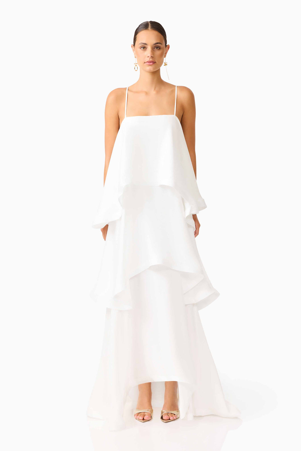 Elegant Collection | Maxi Dress for Women with Adjustable Straps | Flared Tiered Design for Effortless Style