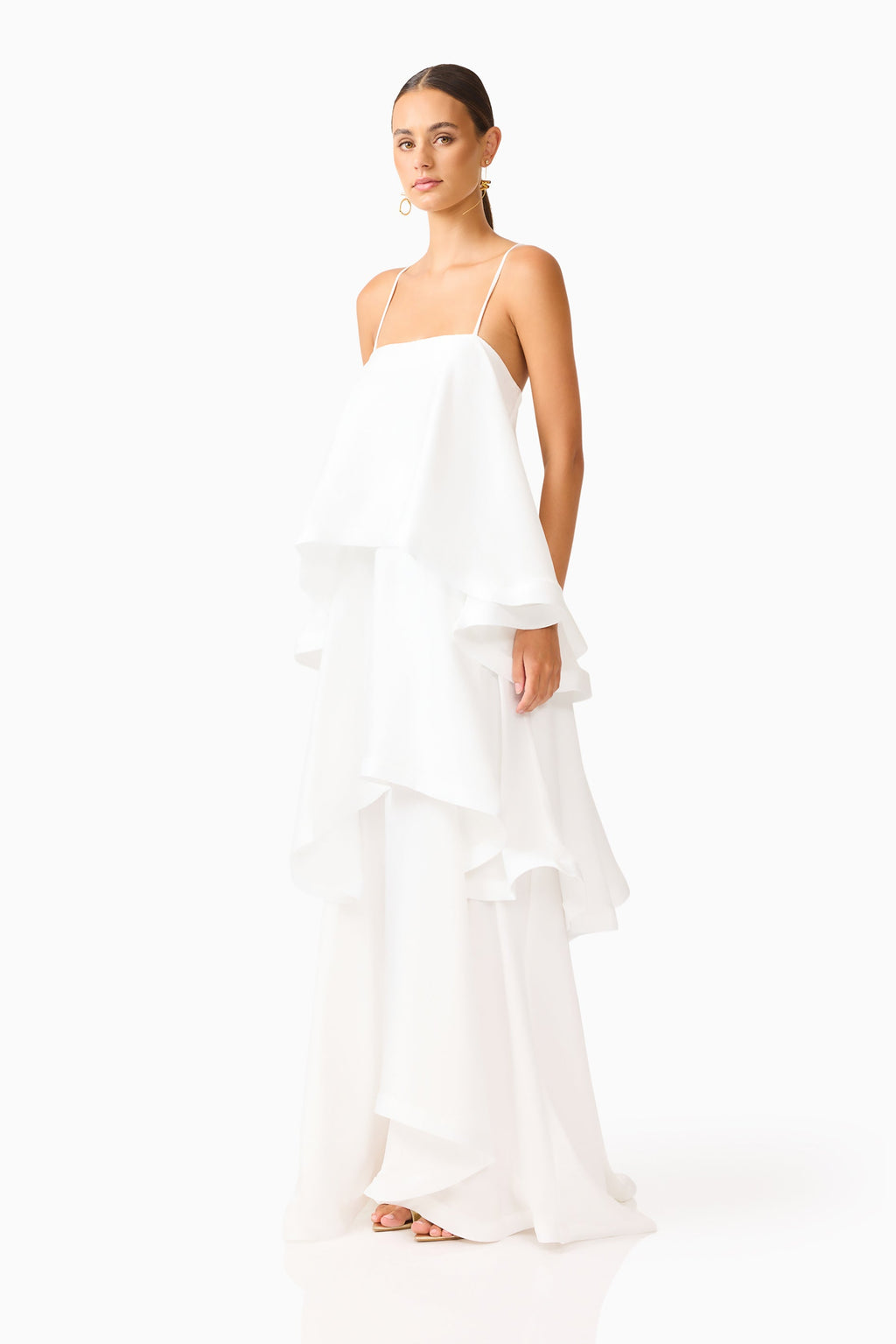 Elegant Collection | Maxi Dress for Women with Adjustable Straps | Flared Tiered Design for Effortless Style
