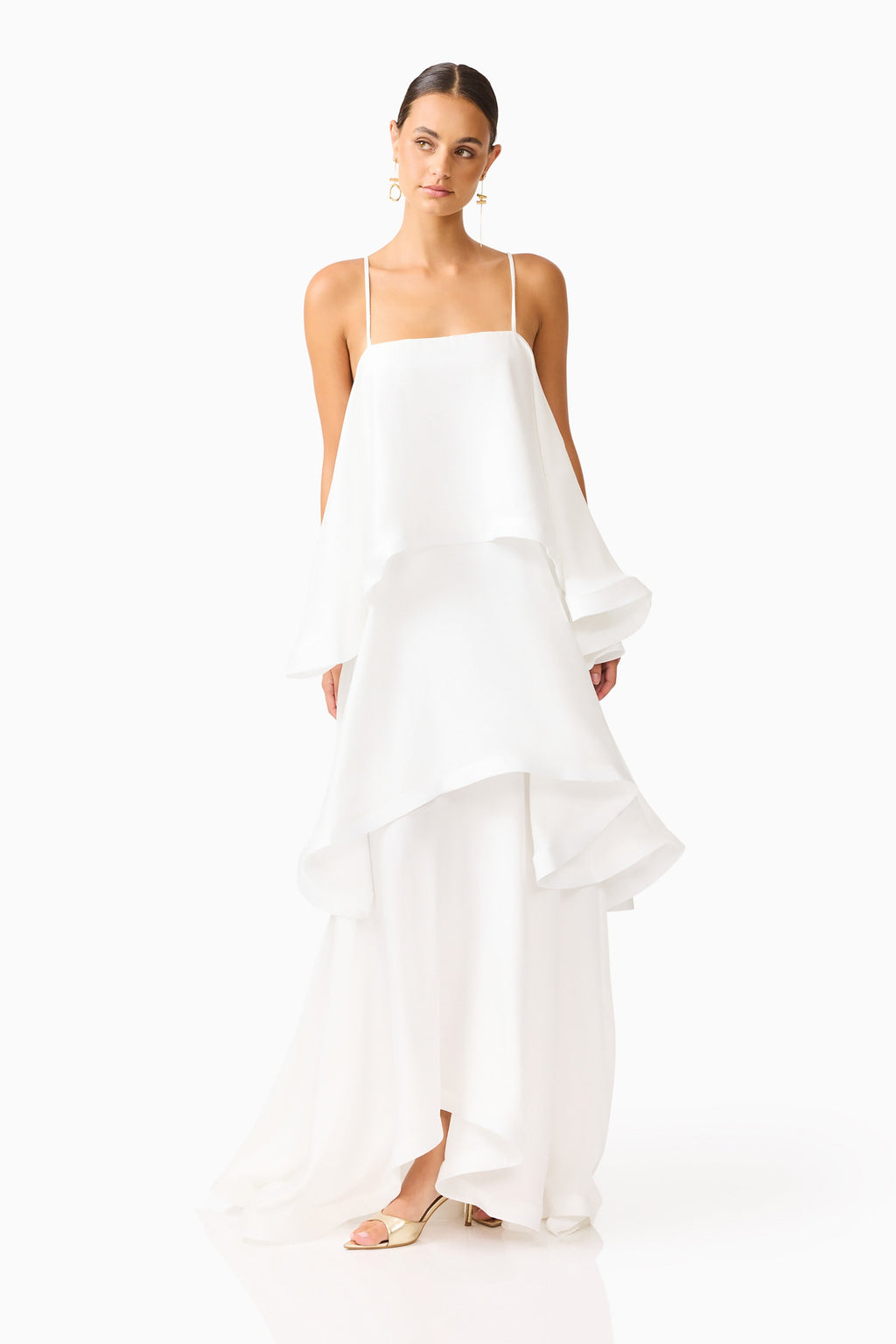 Elegant Collection | Maxi Dress for Women with Adjustable Straps | Flared Tiered Design for Effortless Style