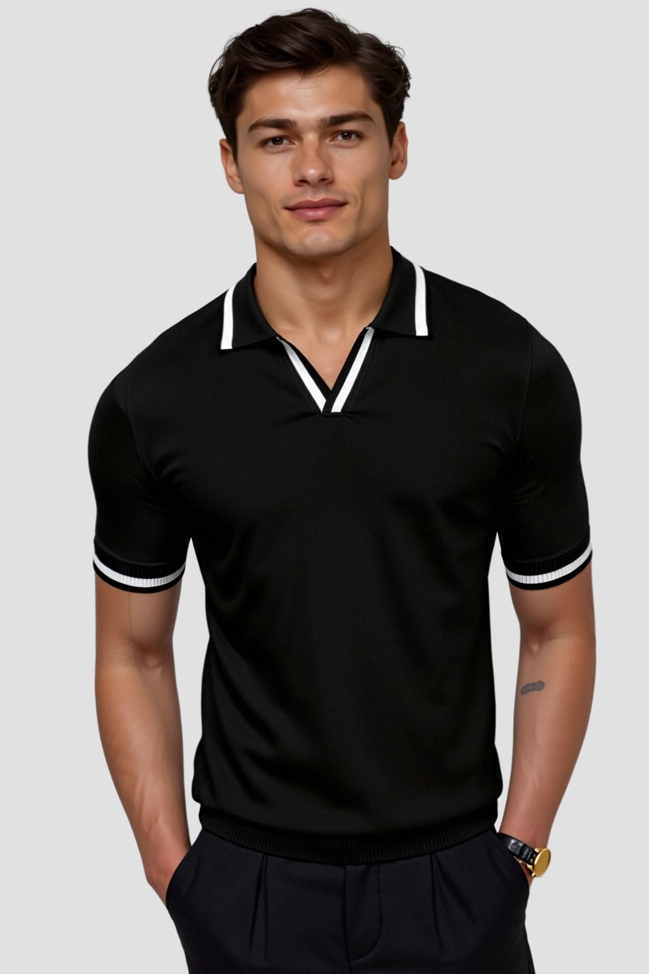 Polo T Shirt Men with Slim Fitted Design – Breathable Cotton