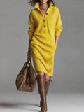 Elegant Collection | Women's Dress with Chic Lapel Collar | Effortless Style for Any Occasion