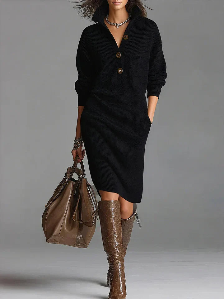 Elegant Collection | Women's Dress with Chic Lapel Collar | Effortless Style for Any Occasion