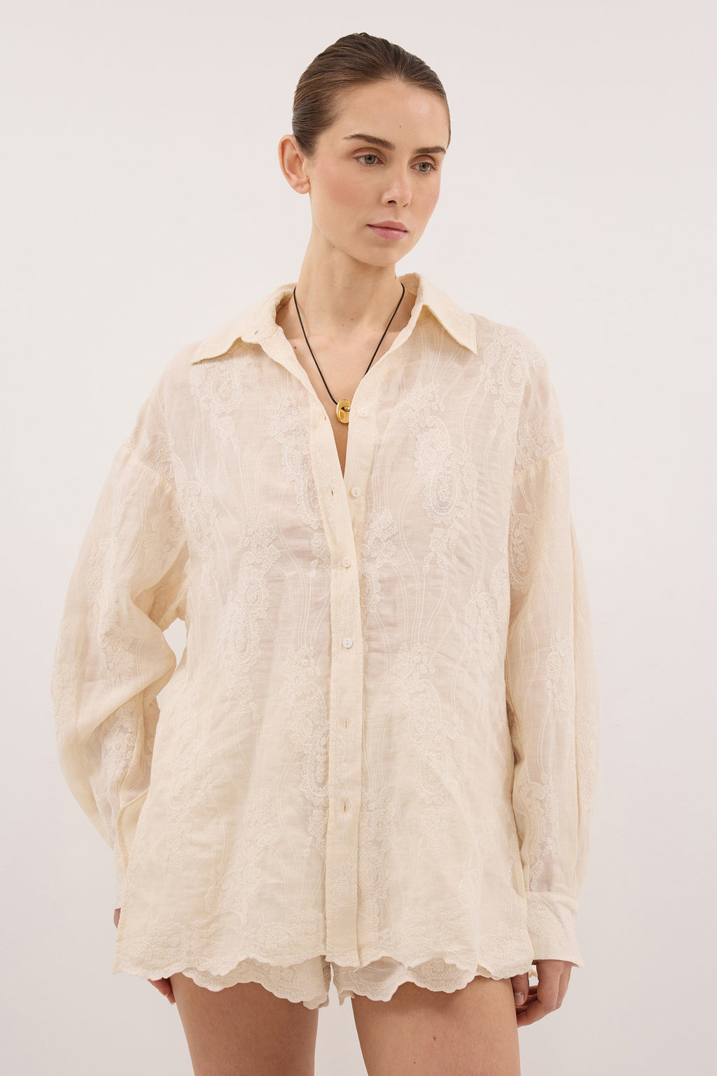 Elegant Collection | Women's Shirt with Embroidered Design | Relaxed Fit for Everyday Comfort